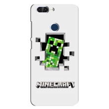 Чехол Майнкрафт на ZTE Blade V9 (AlphaPrint) Minecraft (крипер Майнкрафт)
