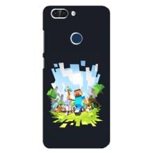 Чехол Майнкрафт на ZTE Blade V9 (AlphaPrint) Minecraft (персонажи Minecraft)