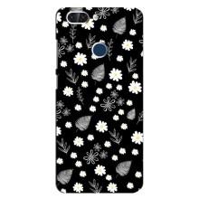 Чехлы с тематикой "ЦВЕТЫ" на ZTE Blade V9 (цветение на чорном)