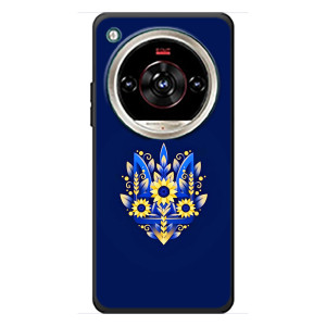 Чехол с украинским гербом на ZTE Nubia Focus 2 Ultra (Цветочный герб)