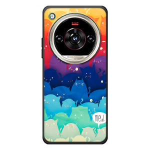 Силиконовый чехол с котиком для ZTE Nubia Focus 2 Ultra (Mew)