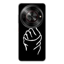 Чехлы (Знак сердечка) на ZTE Nubia Focus 5G – Сердце на черном
