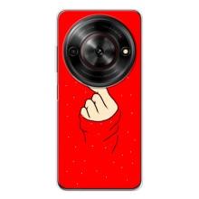 Чехлы (Знак сердечка) на ZTE Nubia Focus 5G – Сердце на красном