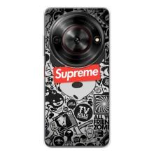 Чехол с Брендами одежды на Нубия Фокус 5Джи – Supreme Маус