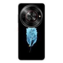 Чохол з картинками на чорному фоні для ZTE Nubia Focus 5G – Листя