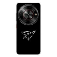 Чохол з картинками на чорному фоні для ZTE Nubia Focus 5G – Літак