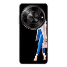 Чехол с картинкой Модные Девчонки ZTE Nubia Focus 5G (Девушка со смартфоном)