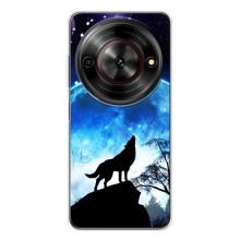 Чехол с Волком на ZTE Nubia Focus 5G – Воет на луну