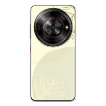 Чохол квітковий дизайн для ZTE Nubia Focus 5G – Зелений фон