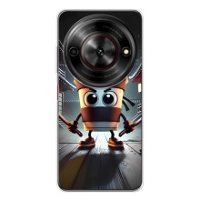 Чехол с мемом Тралалело тралала на ZTE Nubia Focus 5G (Капучино асасино)