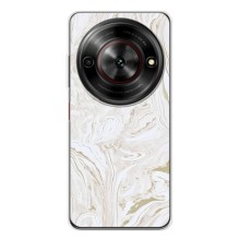 Мраморный чехол на ZTE Nubia Focus 5G (VPrint) (Белый мрамор)
