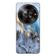 Мраморный чехол на ZTE Nubia Focus 5G (VPrint) (Нежный мрамор)