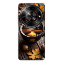 Чохол з унікальним дизайном 'Осінь з кавою' для ZTE Nubia Focus 5G – Темна кава
