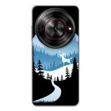 Силиконовый бампер на рождество для ZTE Nubia Focus 5G (Рождественский Олень)