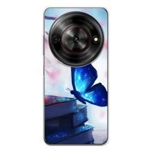 Силіконовий бампер з картинкою звірів для ZTE Nubia Focus 5G (Метелик синій)