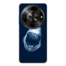 Силіконовий бампер з картинкою звірів для ZTE Nubia Focus 5G (Пащу Акули)