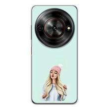 Силиконовый Чехол на ZTE Nubia Focus 5G с картинкой Стильных Девушек (В шапке)