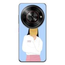 Силиконовый Чехол на ZTE Nubia Focus 5G с картинкой Стильных Девушек (Желтая кепка)