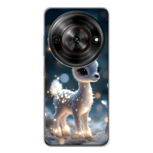 Яскравий чохол для ZTE Nubia Focus 5G з Зимові Оленята – Блискуче оленятко