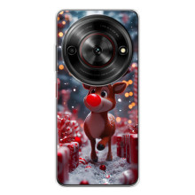 Яскравий чохол для ZTE Nubia Focus 5G з Зимові Оленята – Олень серед подарунків