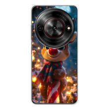 Яскравий чохол для ZTE Nubia Focus 5G з Зимові Оленята – Олень з шарфом