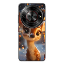 Яскравий чохол для ZTE Nubia Focus 5G з Зимові Оленята – Оленятко серед герлянд