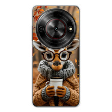 Друкований чохол 'Звірята з кавою' для ZTE Nubia Focus 5G – Жираф з кавою