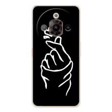 Чехлы (Знак сердечка) на ZTE Nubia Focus Pro – Сердце на черном