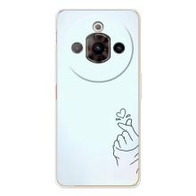 Чехлы (Знак сердечка) на ZTE Nubia Focus Pro – Сердце на голубом