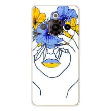 Чехол на ZTE Nubia Focus Pro Украинский дизайн (Украинка на всю голову)