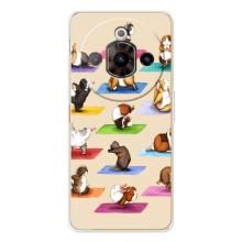 Чехол с Прикольным принтом на ZTE Nubia Focus Pro – Ёга свинок