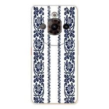 Силиконовый Чехол на ZTE Nubia Focus Pro с картинкой Вышиванки – Синяя вышиванка