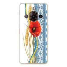 Силиконовый Чехол на ZTE Nubia Focus Pro с картинкой Вышиванки – Вышиванка с цветком
