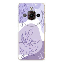 Силконовий чохол з принтом в квітах на ZTE Nubia Focus Pro – Фіолетовий дизайн