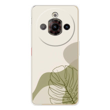 Силконовий чохол з принтом в квітах на ZTE Nubia Focus Pro – Монстера зелена