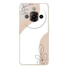Силконовий чохол з принтом в квітах на ZTE Nubia Focus Pro – Нюдовий дизайн