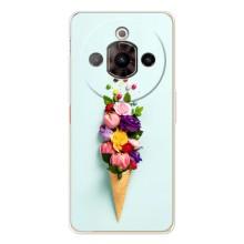Чехлы с тематикой "ЦВЕТЫ" на ZTE Nubia Focus Pro (Цветок-мороженное)