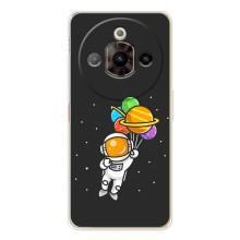Силиконовый Чехол с принтом "Космонавты" на ZTE Nubia Focus Pro – Космонавт с шариками