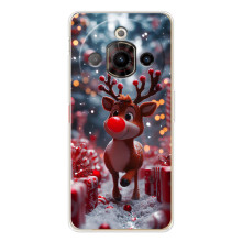 Яскравий чохол для ZTE Nubia Focus Pro з Зимові Оленята – Олень серед подарунків