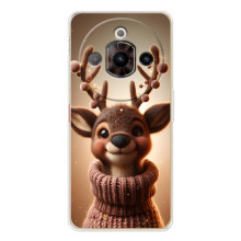 Яскравий чохол для ZTE Nubia Focus Pro з Зимові Оленята – Олень в светрі