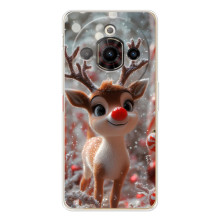 Яскравий чохол для ZTE Nubia Focus Pro з Зимові Оленята