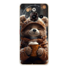 Печатный чехол «Зверята с кофе» для ZTE Nubia Focus Pro – Мишка с кофе