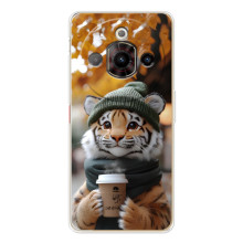 Печатный чехол «Зверята с кофе» для ZTE Nubia Focus Pro – Тигр с кофе