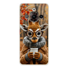 Печатный чехол «Зверята с кофе» для ZTE Nubia Focus Pro – Жираф с кофе