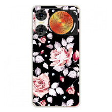 Чохли з квітами для ZTE Nubia Music 2 (VPrint) (Квіти на чорному)