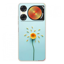 Чохли з квітами для ZTE Nubia Music 2 (VPrint) (Жовта квітка)