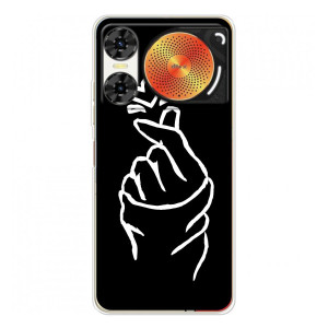 Чохол (Знак сердечка) для ZTE Nubia Music 2 – Сердечко на чорному