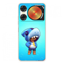 Чехол для ZTE Nubia Music 2 Бравл Старс (VPrint) (Леон акула)