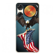Чехол Флаг USA для ZTE Nubia Music 2 – Орел и флаг