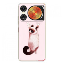 Чехол на ЗТЕ Нюбия Мьюзик 2 с Котами (VPrint) (Котик падает)